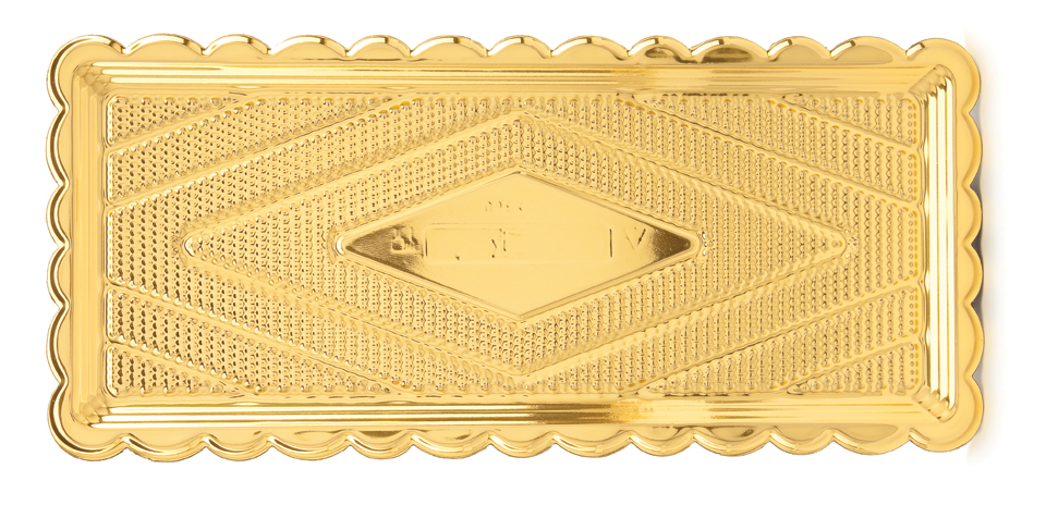 Partycolare- Vassoio Rettangolare Oro misura 4 - 185x265 mm